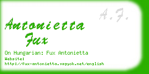 antonietta fux business card